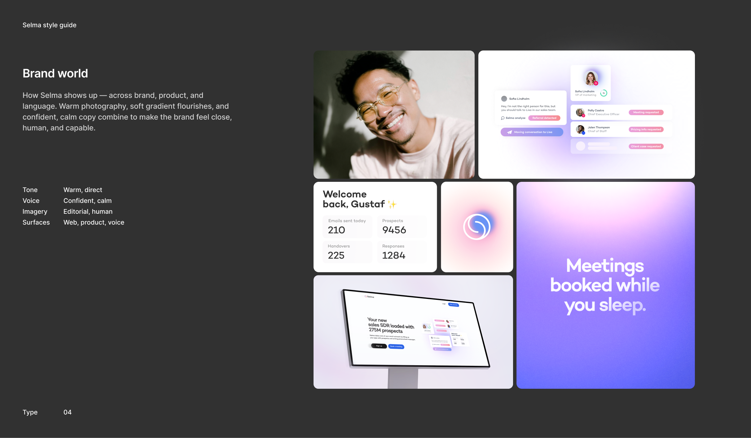 Brand world - moodboard page